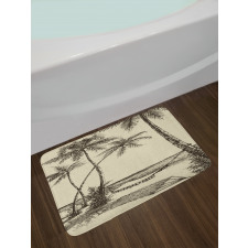 Hammock on Sandy Beach Bath Mat