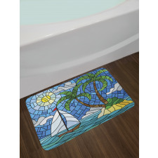 Stained Glass Mosaic Style Bath Mat
