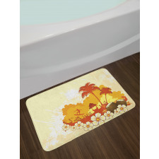 Coconut Cocktails and Palms Bath Mat