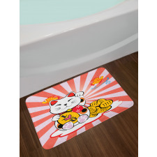 Starburst Lines Cat Bath Mat