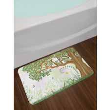 Spring Butterfly Paint Bath Mat