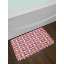 Psychedelic Colorful Grid Bath Mat