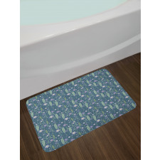 Vintage Romantic Flowers Bath Mat