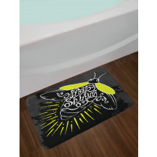 Keep Calligraphy Bath Mat