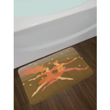 Fire Couple in the Space Bath Mat