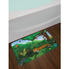 Exotic Birds with Snakes Bath Mat