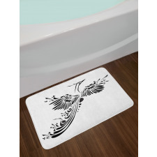 Minimalist Mystic Bird Fly Bath Mat