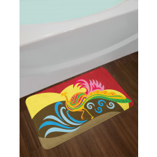 Colorful Abstract Ethnic Bath Mat