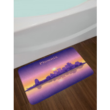 American City Skyline Dawn Bath Mat