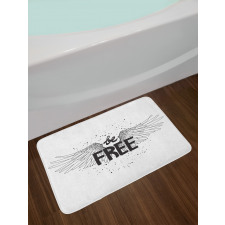 Ink Written Be Free Bath Mat