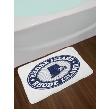 Grungy Stained Stamp Bath Mat