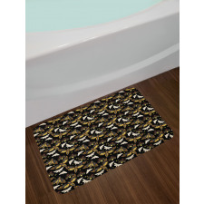 Flying Mysterious Insects Bath Mat