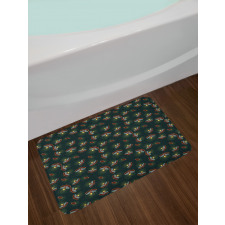 Night at Woodland Insects Bath Mat