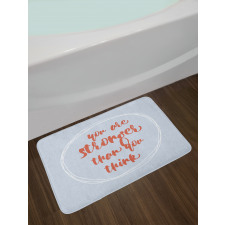 Geometric Circle Wise Words Bath Mat