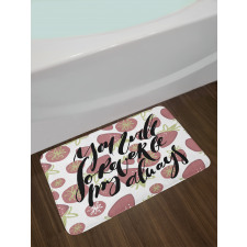 Strawberries Romantic Words Bath Mat