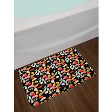 Human Parts Organs Pattern Bath Mat