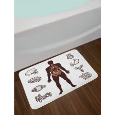 Organs Infographic Image Bath Mat