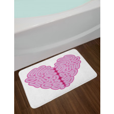 Brain Look Simple Heart Bath Mat