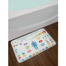 Water and Human Body Info Bath Mat