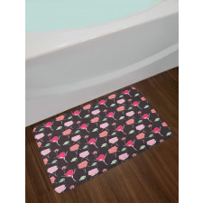 Romantic Valentine's Rose Bath Mat