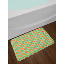 Vivid Rhombus Pattern Line Bath Mat