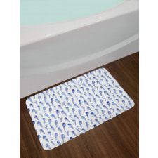 Long Tailed Sparrows Pattern Bath Mat