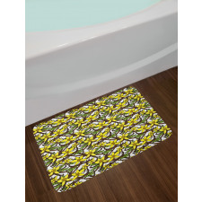 Ornamental Vanilla Flower Bath Mat