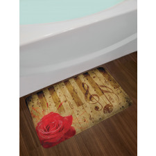 Romantic Rose Musical Notes Bath Mat