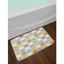 Abstracts Circles Lines Bath Mat