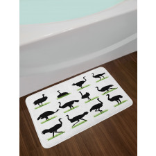 Animal Silhouette Grass Bath Mat