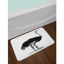 Sketch Bird Desert Bath Mat