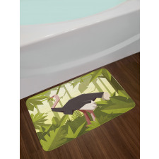 Jungle Animal Fractal Style Bath Mat