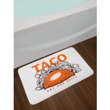 Hot and Spicy Tacos Bath Mat
