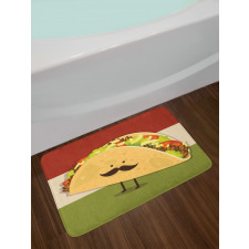 Vintage Style Food Place Sign Bath Mat