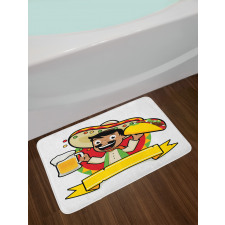 Man with a Beer and Taco Bath Mat