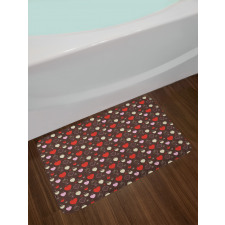 Strawberry Flowers Bath Mat