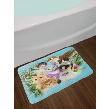 Cats Feline Domestic Bath Mat