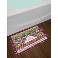 Folkloric Ornaments Boho Bath Mat