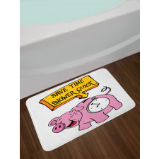 Save Time Shower Quick Piggy Bath Mat