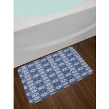 Large Flowers Curls Bath Mat