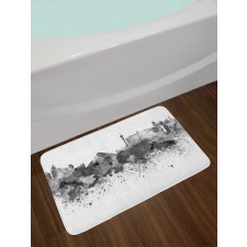 Monochrome Vegas Skyline Bath Mat