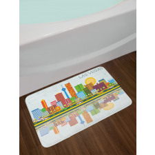 Skyline of Nevada City Bath Mat