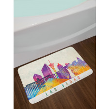 Colorful Landmarks Design Bath Mat