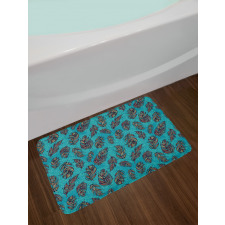 Damask Stencil Bath Mat