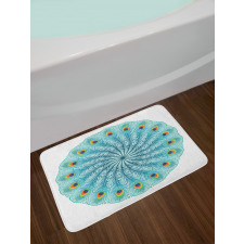 Peafowl Feathers Bath Mat