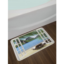 Palms and Ocean Summer Bath Mat