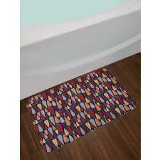 Root Vegetable Design Doodle Bath Mat