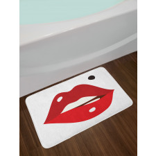 Minimalistic of Upper Lip Mole Bath Mat