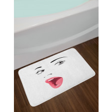 Surprised Facial Expression Bath Mat