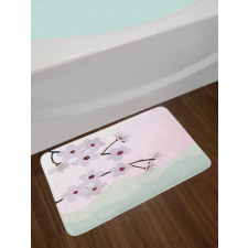 Motifs with Trees Bath Mat